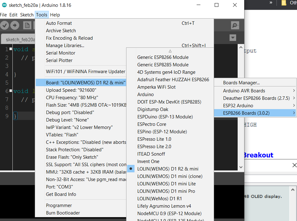 LOLIN(WEMOS) D1 R2 & mini