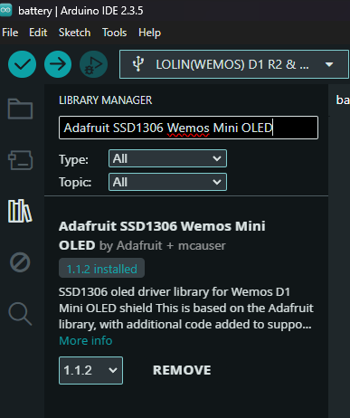 Adafruit SSD1306 library